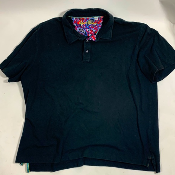 Robert Graham XXL Mens Polo Black - Picture 1 of 5